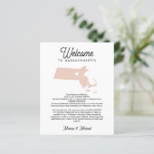 Welkom MASSACHUSETTS Letter & Itinerary ENIGE KLEU (Staand voorkant)