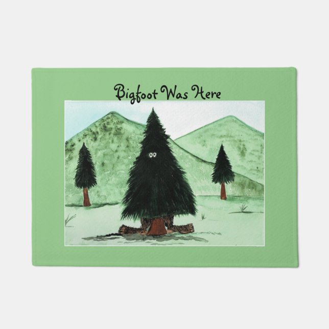 Welkom mat, bigfoot, groetgasten in stijl, leuk deurmat (Voorkant)