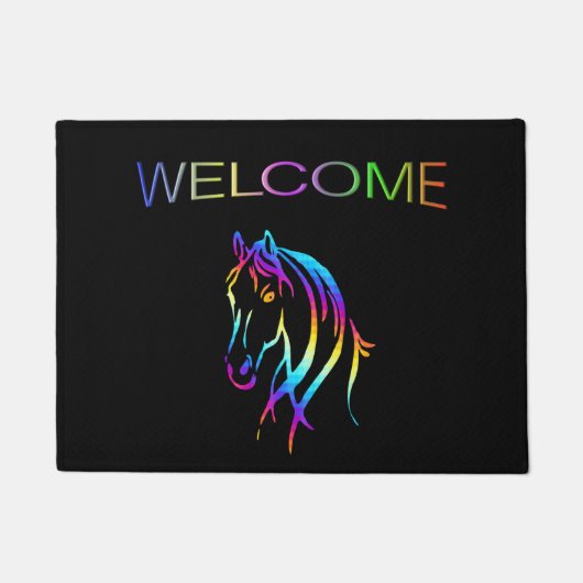 Welkom Mat bij regenboogpaarden (Voorkant)