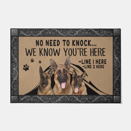 Welkom Mat, Funny Dog Quotes Doormat, Dog Doormat Deurmat (Voorkant)