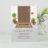 Welkom Mat Housewarming Party Kaart (Staand voorkant)