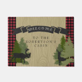 Welkom Mat Persoonlijke naam Mountain Cabin Deer (Voorkant)