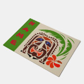 Welkom Mat, Tiki Bar. Bewerk tekst Doormat Deurmat (Schuin)