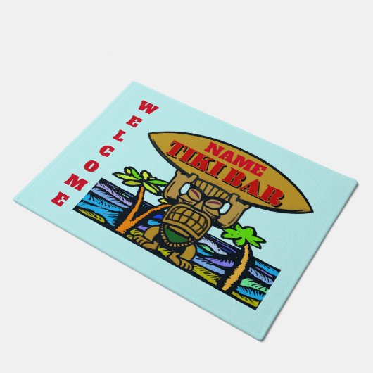 Welkom Mat, Tiki BAr Doormat Deurmat (Schuin)