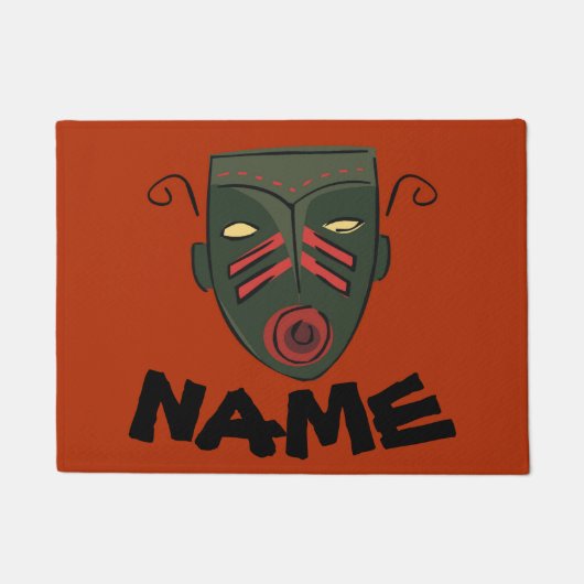 Welkom Mat, Tiki Bar, geef tekst Doormat uit Deurmat (Voorkant)