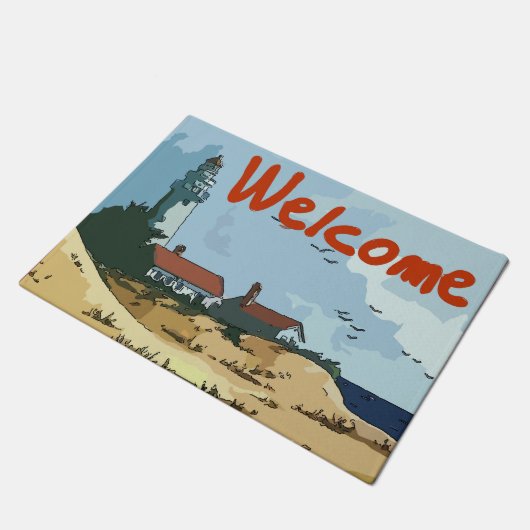 Welkom Mat, vuurtoren Deurmat (Schuin)