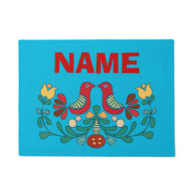 Welkom Mat, welkom vogels. Naam Deurmat toevoegen