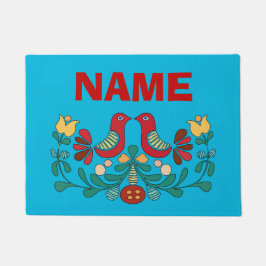 Welkom Mat, welkom vogels. Naam Deurmat toevoegen