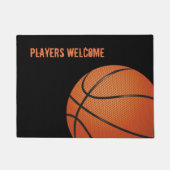 Welkom maten op het Basketbalthema Deurmat (Voorkant)
