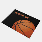 Welkom maten op het Basketbalthema Deurmat (Schuin)