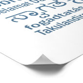 Welkom meertalig Bleek blauw Poster (Hoek)