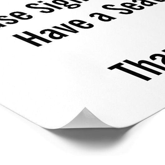 Welkom Meld je aan en heb een Seat Poster (Hoek)