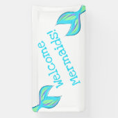 Welkom Mermaids! Banner Mermaid Party (Verticaal)