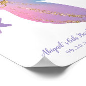 Welkom Mermaids Magical Birthday Party Sign Poster (Hoek)