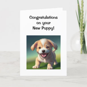 Welkom met je nieuwe puppy! kaart