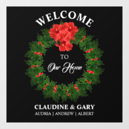 Welkom met Kerstmis op ons thuisvenster Raamsticker