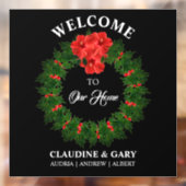 Welkom met Kerstmis op ons thuisvenster Raamsticker (Vel 2)