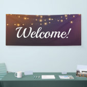 Welkom met snaarlampen, eenvoudig en elegant spandoek (Beurs)