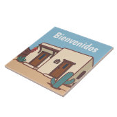 Welkom Mexicaans Woestijn Adobe Huis Welkom Tegeltje (Zijkant)