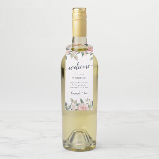 Welkom Midzomer Floral Weddenschap Flessenhanger (Op fles)