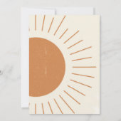 Welkom Mijn Zon Modern Boho_2 Baby shower Kaart (Achterkant)