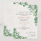 Welkom militaire echtgenoot Digitaal Groen Uitnodi Kaart (Voorkant / Achterkant)