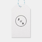 Welkom minimalistische moderne typografie bruiloft cadeaulabel (Achterkant)