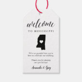Welkom Mississippi Wedding Favor Cadeaulabel (Voorkant)