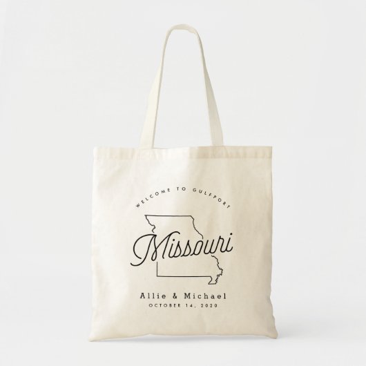 Welkom Missouri Wedding Canvas tas (Voorkant)