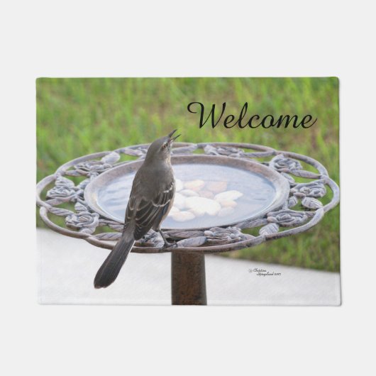 Welkom Mockingbird Spiegeland Birdbat Doormat Deurmat (Voorkant)
