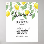 Welkom | Modern Boho Lemon Summer Wedding Poster (Voorkant)