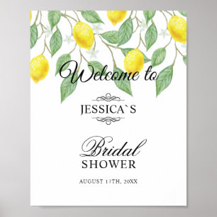 Welkom   Modern Boho Lemon Summer Wedding Poster