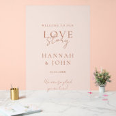 Welkom! Modern, kalligrafie, bruiloft Acryl Bord (Huwelijk)