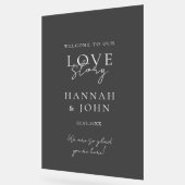 Welkom! Modern, kalligrafie, bruiloft Acryl Bord (Hoek)