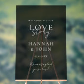 Welkom! Modern, kalligrafie, bruiloft Acryl Bord (Neutraal)