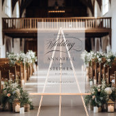 Welkom! Modern, kalligrafie, bruiloft Acryl Bord