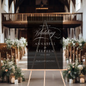 Welkom! Modern, kalligrafie, bruiloft Acryl Bord