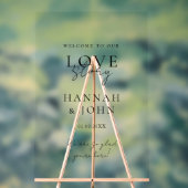 Welkom! Modern, kalligrafie, bruiloft Acryl Bord (Neutraal)