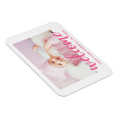 Welkom, modern Nieuw, warm roze baby Magneet (Rechterzijde)