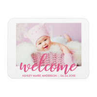 Welkom, modern Nieuw, warm roze baby