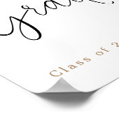 Welkom Modern Script Naam Jaar Afstudeerfeest Poster (Hoek)