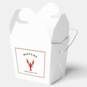 Welkom Modern zeebanket Kreeft limoen logo naam Bedankdoosjes (Geopend)