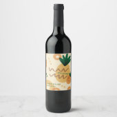 Welkom | Moderne ananas | Vacatiehuur Wijn Etiket (Voorkant)