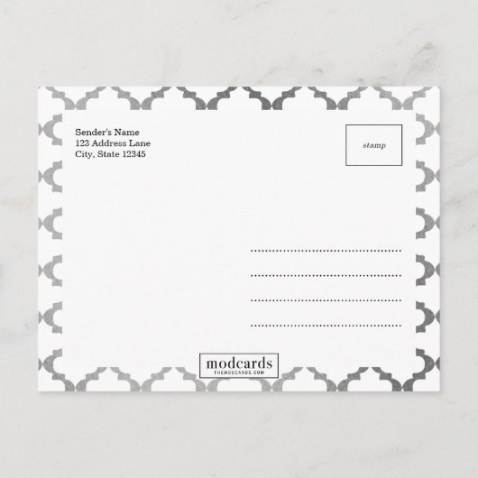 WELKOM Moderne Geboorteaankondiging Aankondigingskaart (Achterkant)