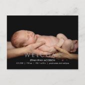 WELKOM Moderne Geboorteaankondiging Aankondigingskaart (Voorkant)