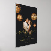 Welkom moderne, minimalistische bruiloft foto folie afdrukken (Laagn)