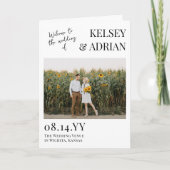 Welkom Moderne Typografie Foto Weddenschap Programma (Voorkant)