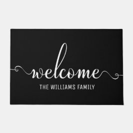 Welkom Moderne Typografie White en Black Deurmat