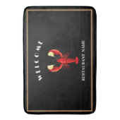 Welkom Moderne zeevruchten Kreeft limoen logo naam Badmat (Voorkant Verticaal)