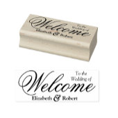 Welkom Monogram Minimalistische Elegante Bruiloft Rubberstempel